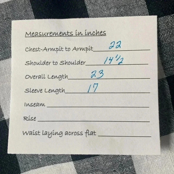 J Jill Love Linen Black and White Checkered Linen Blouse - Picture 6 of 6